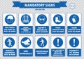 Construction Site Mandatory Signs Royalty Free Stock Photo