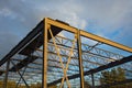 Metal beams building frame structure iron steel construction site