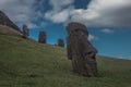 Construction site of the moai of Easter Island