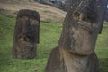 Construction site of the moai of Easter Island Royalty Free Stock Photo