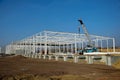 Construction site of modern warehouse Royalty Free Stock Photo