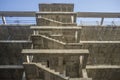 Concrete staircase structure. Fourth floor