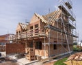Construction site of an new built house Royalty Free Stock Photo