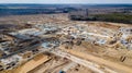 Construction site of new coronavirus hospital in Moscow region, Russia Royalty Free Stock Photo