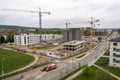 Construction site in new development area in Germany Royalty Free Stock Photo