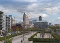 Construction site in a new district of Frankfurt, Europaviertel