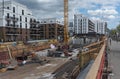 Construction site in a new district of Frankfurt, Europaviertel