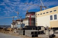 Construction site of new modern nuclear power plant