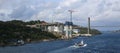 Construction site of the new Sotra Bridge seen from the ferry, Bergen Royalty Free Stock Photo