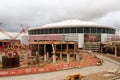 Construction Site Of New Stadium Sits Next To Georgia Dome