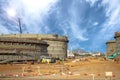 Construction site of oil storage tank Royalty Free Stock Photo