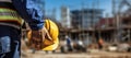 construction site with a person Royalty Free Stock Photo