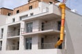 Exterior view of a building under construction in Brittany Royalty Free Stock Photo