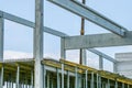 Construction site with precast concrete elements Royalty Free Stock Photo