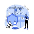 Construction site protection abstract concept vector illustration.