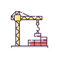 Construction site RGB color icon