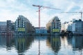 Construction site at river Spree Cuvrystrasse, in Berlin Kreuzberg