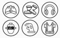 Construction site safety symbols Royalty Free Stock Photo