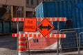 Construction site on Saint-Hubert street Royalty Free Stock Photo