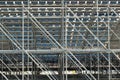 Construction site scaffolding for concert tribune