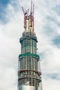 Construction site skyscrapers building pudong shanghai tower chi