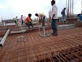 In construction site slab casting work in progress its beautiful