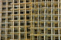 Steel mesh at construction site Royalty Free Stock Photo