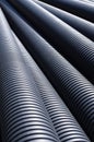 Black pipes out of plastic Royalty Free Stock Photo