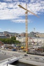 Construction site and surroundings in Oslo, Norway