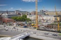 Construction site and surroundings in Oslo, Norway