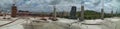 Indian construction on site. capturing the panaroma shoot picture the constrction site Royalty Free Stock Photo