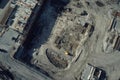Construction Site Under Development Showcased From a BirdÃ¢â¬â¢s-Eye View Generative AI Royalty Free Stock Photo