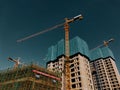 construction site of a unfinished commercial residential apartments in Wuhan china