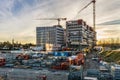 Construction site in the Wacken district, Strasbourg Royalty Free Stock Photo