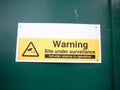 Construction site warning site under surveillance cctv Royalty Free Stock Photo