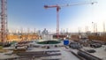 construction site on which to build high-rise buildings timelapse