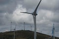 Construction site wind power plants in wind farm Royalty Free Stock Photo