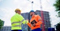 Construction Site Worker Hand Shake Royalty Free Stock Photo