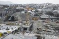 Construction site workers - airshot - Top View Royalty Free Stock Photo