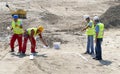 Construction site with workers