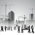 Construction site workers Royalty Free Stock Photo