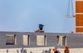 Construction Site. Workers Laying Bricks Royalty Free Stock Photo