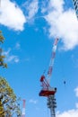 Construction site working with crane for real estate business Royalty Free Stock Photo