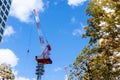 Construction site working with crane for real estate business Royalty Free Stock Photo