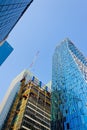 Construction of Skyscrapers in Downtown Seoul Royalty Free Stock Photo