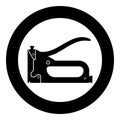 Construction stapler Working tools Gun for building icon in circle round black color vector illustration flat style image Royalty Free Stock Photo