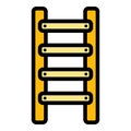 Construction step ladder icon color outline vector Royalty Free Stock Photo
