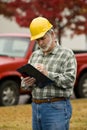Construction Supervisor With Clipboard Royalty Free Stock Photo