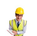 Construction supervisor isolated on the white background Royalty Free Stock Photo