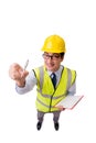 The construction supervisor isolated on the white background Royalty Free Stock Photo